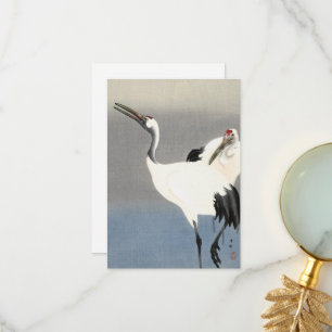 Cartão De Agradecimento Duas gruas por Ohara Koson