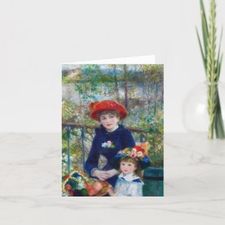 Cartão De Agradecimento Duas Irmãs, no terraço de Pierre-Augus Renoir