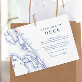 Cartão De Agradecimento Duck NC Outer Banks - Marinho de Boas-vindas Itine