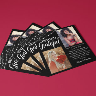 Cartão De Agradecimento Dupla Celebração 2 Graduação de Fotos