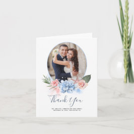 Cartão De Agradecimento Dusty Blue Beach Weding Obrigado Foto