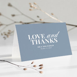 Cartão De Agradecimento Dusty Blue | Classic and Luxe Wedding