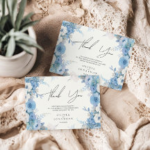 Dusty Blue Floral Elegant Wedding