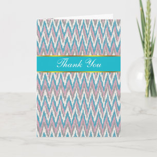 Cartão De Agradecimento Dusty Pink e Blue iKat