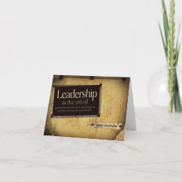 Cartão De Agradecimento Dwight Eisenhower, citação inspiracional "Lideranç