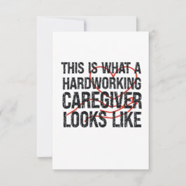 Cartão De Agradecimento É assim que se parece um cuidador trabalhador