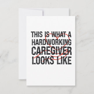 Cartão De Agradecimento É assim que se parece um cuidador trabalhador
