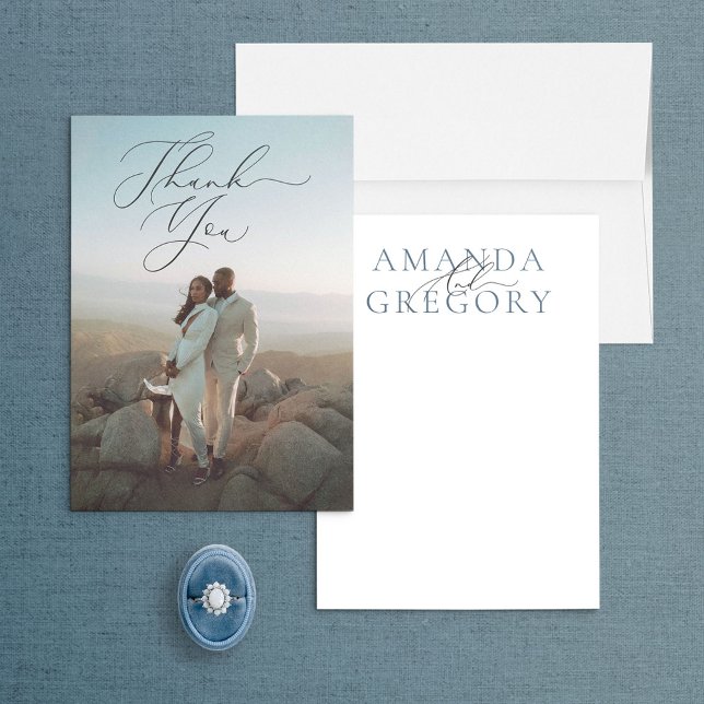 Cartão De Agradecimento E Cheio De Script Foto Elegante (Criador carregado)