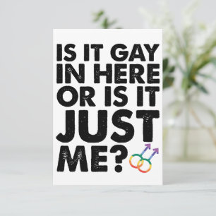 Cartão De Agradecimento É Gay Aqui Ou Sou Só Eu Orgulho LGBT