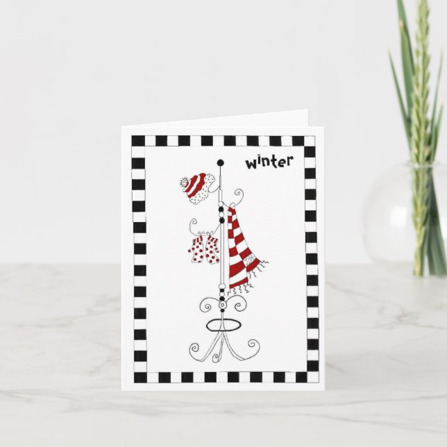 Cartão De Agradecimento É inverno (Frente)