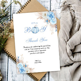 Cartão De Agradecimento É um Chá de fraldas de Rapaz.