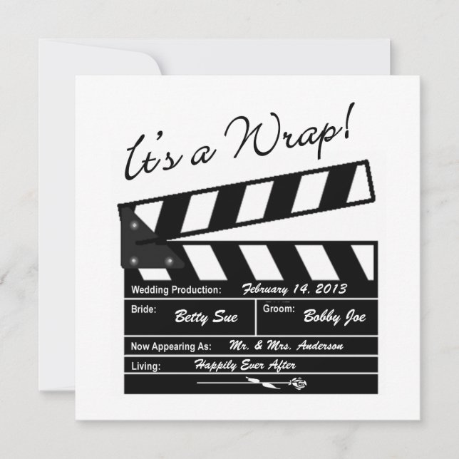 Cartão De Agradecimento É um envoltório - obrigado da foto do casamento do (Frente)