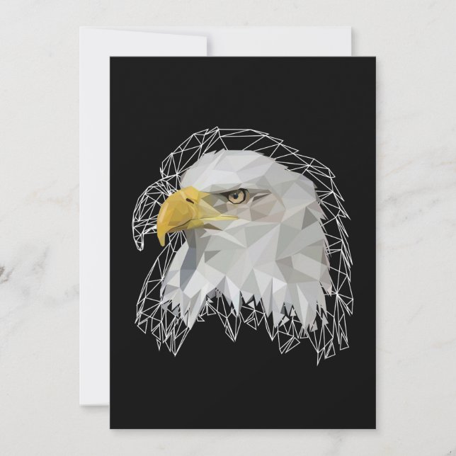 Cartão De Agradecimento Eagle Lowpoli (Frente)