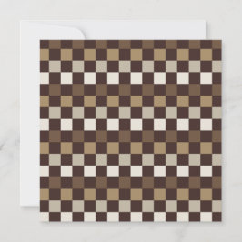 Cartão De Agradecimento Earthy minerals checkerboard pattern