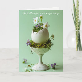 Cartão De Agradecimento Easter Brunch Invitation Floral Egg Spring Elegant