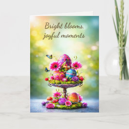 Cartão De Agradecimento Easter Greeting Card Bright Floral Spring