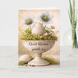 Cartão De Agradecimento Easter Greeting Card Minimal Floral Spring