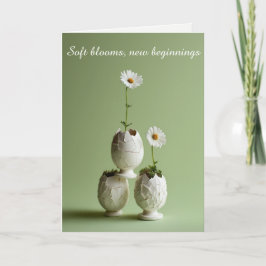 Cartão De Agradecimento Easter Greeting Card Soft Spring Minimal