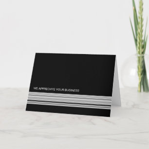 Cartão De Agradecimento Ebony Stripes Business Thank You Card