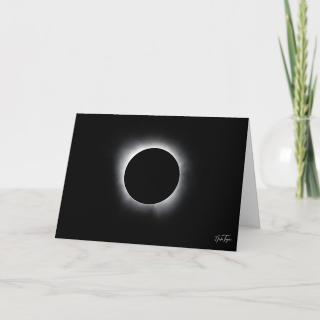 Cartão De Agradecimento Eclipse Solar na Placa de Totalidade (Frente)