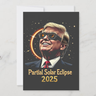 Cartão De Agradecimento Eclipse Solar Parcial 2025 Astronomy Trump