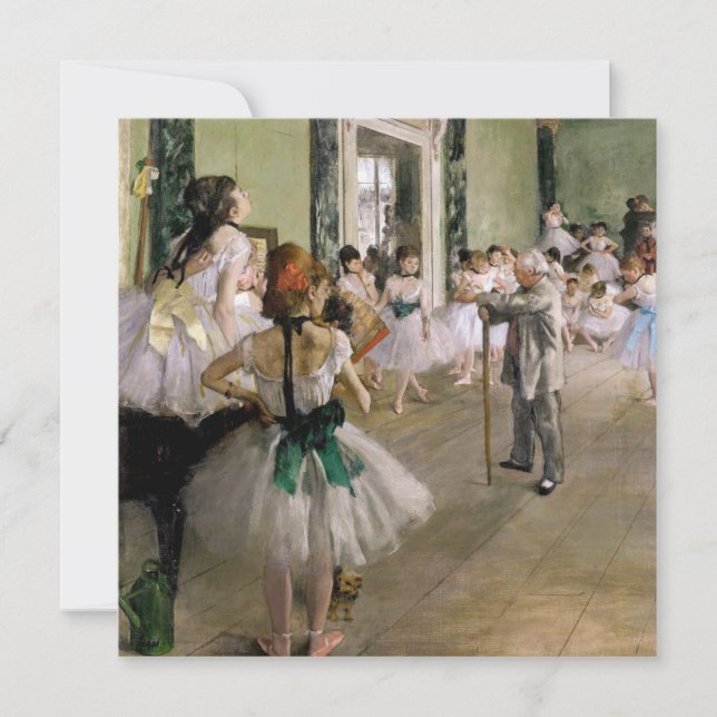 Cartão De Agradecimento Edgar Degas - A Classe da Dança (Frente)