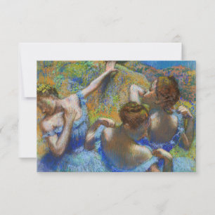 Cartão De Agradecimento Edgar Degas - Dançarinas Azuis