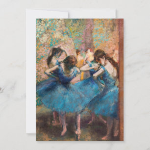 Cartão De Agradecimento Edgar Degas - Dançarinas em azul