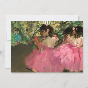 Cartão De Agradecimento Edgar Degas - Dançarinos a rosa