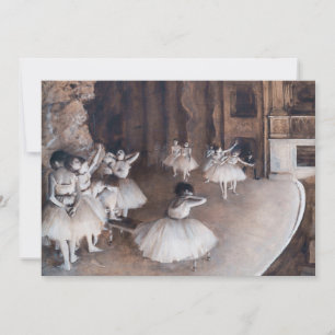 Cartão De Agradecimento Edgar Degas - Ensaio de Ballet no Palco