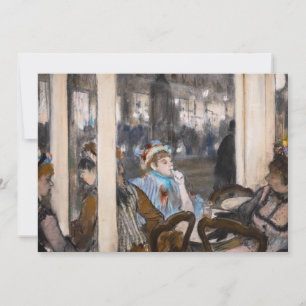 Cartão De Agradecimento Edgar Degas - Mulheres num terraço de café à noite