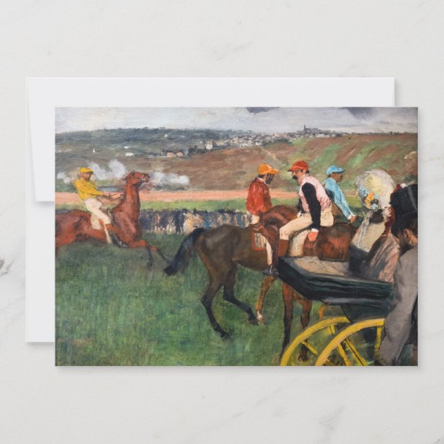 Cartão De Agradecimento Edgar Degas - No Races (Frente)