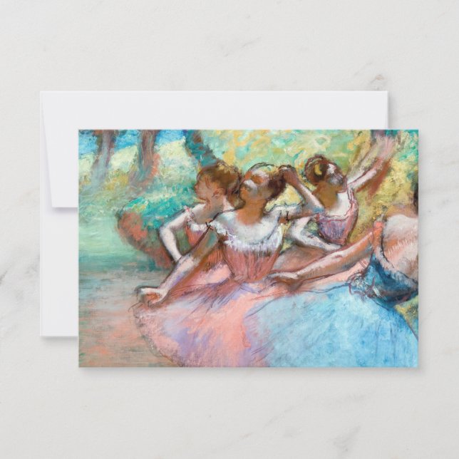 Cartão De Agradecimento Edgar Degas - Quatro Ballerinas no Palco (Frente)