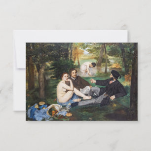 Cartão De Agradecimento Edouard Manet - Almoço na Relva