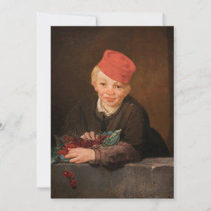 Cartão De Agradecimento Edouard Manet - Menino com Cerejas