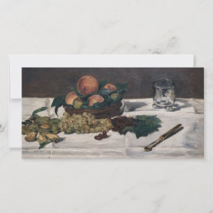 Cartão De Agradecimento Edouard Manet - Natureza Morta, Frutas numa Mesa