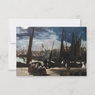 Cartão De Agradecimento Edouard Manet - O Porto de Boulogne ao Luar 
