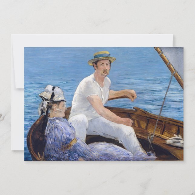 Cartão De Agradecimento Edouard Manet - Passeio de barco (Frente)