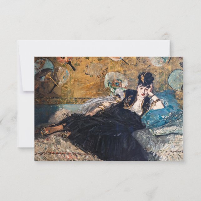 Cartão De Agradecimento Edouard Manet - Senhora com Leques (Frente)