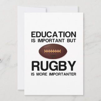 Cartão De Agradecimento Educação e rugby