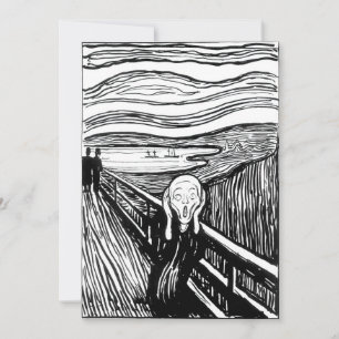 Cartão De Agradecimento Edvard Munch - A litografia do Gritar