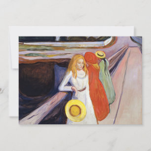 Cartão De Agradecimento Edvard Munch - As raparigas na Ponte 1901