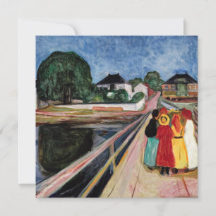 Cartão De Agradecimento Edvard Munch - As raparigas na Ponte 1902