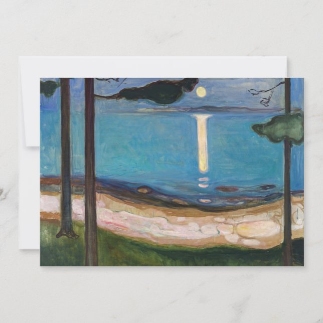 Cartão De Agradecimento Edvard Munch - Lua (Frente)