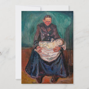 Cartão De Agradecimento Edvard Munch - Mulher com Criança Doente, Herança