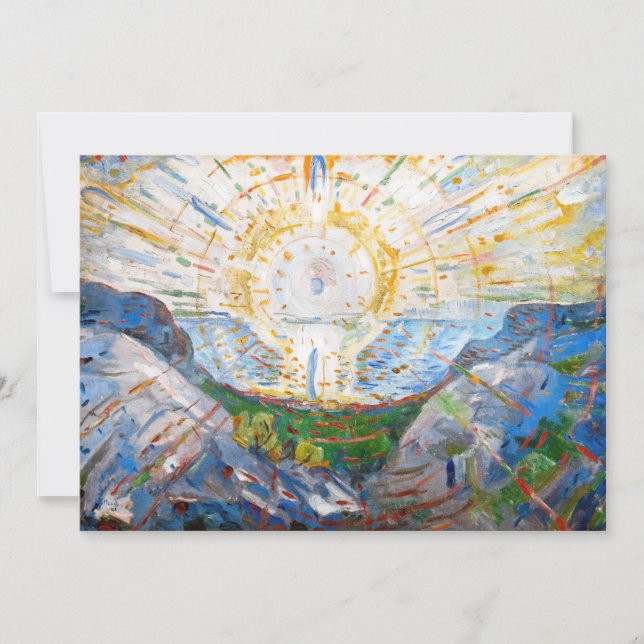 Cartão De Agradecimento Edvard Munch - O Sol 1912 (Frente)