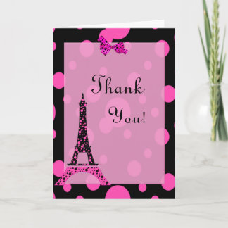 Cartão De Agradecimento Eiffel Tower Paris Obrigado Nota
