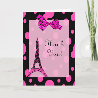 Cartão De Agradecimento Eiffel Tower Paris Obrigado Nota