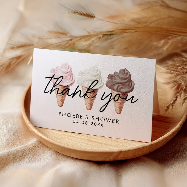 Cartão De Agradecimento Ela Foi Levantada Chuveiro de Noiva Doblado (Criador carregado)