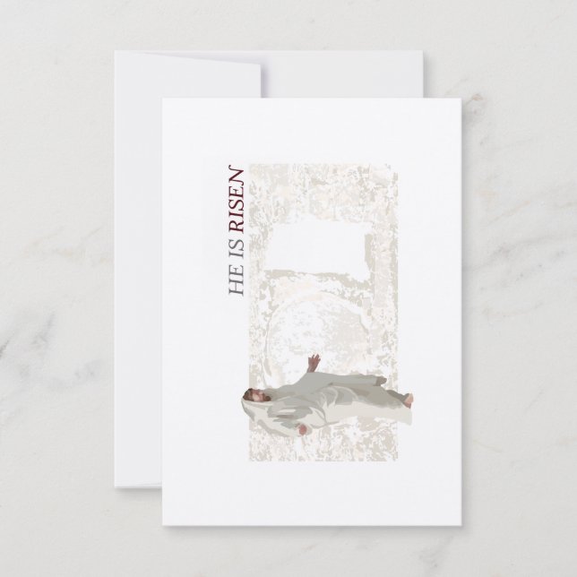 Cartão De Agradecimento Ele É Placa De Páscoa Risen (Frente)